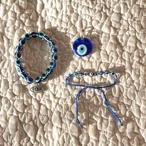 Blue Evil Eye set